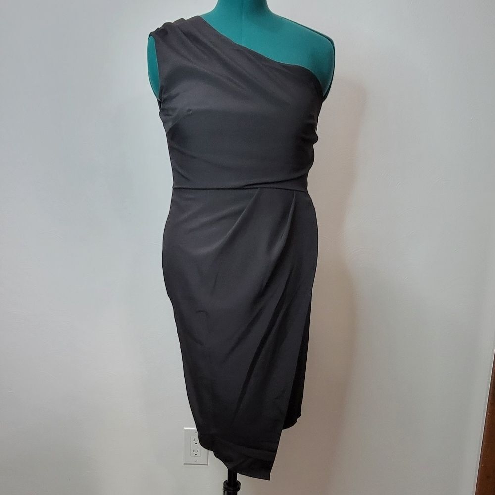 NWOT One-Shoulder Little Black Pencil Dress